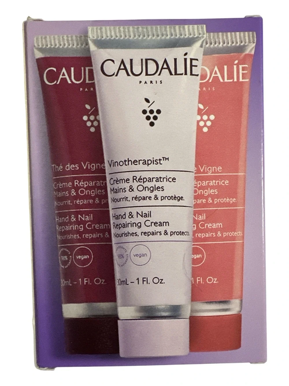 Caudalie Nourishing Hand Cream Trio 3 Full Size 1 oz BNIB Gift Set